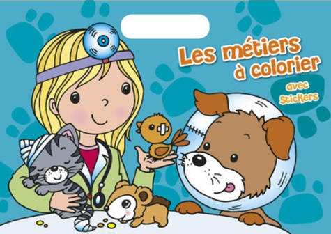 Emprunter Les métiers à colorier avec stickers livre