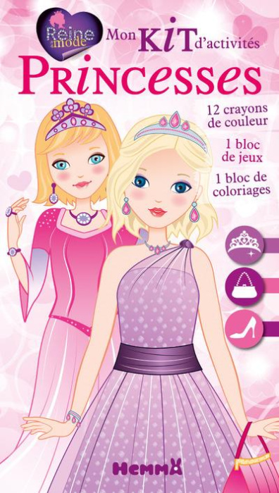 Emprunter Mon kit d'activités Princesses. 12 crayons de couleur, 1 bloc de jeux, 1 bloc de coloriages livre