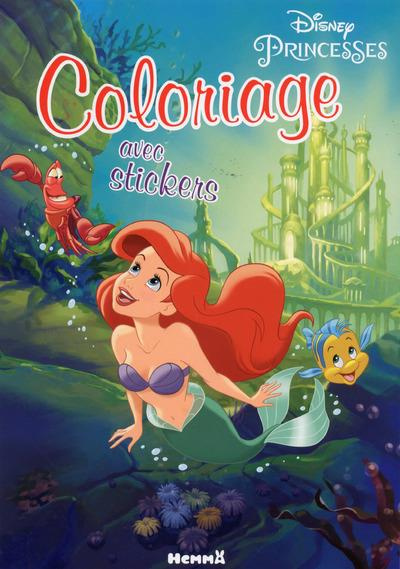 Emprunter Disney princesses (Ariel). Coloriage avec stickers livre