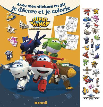 Emprunter Super Wings, paré au décollage. Avec mes stickers en 3D je décore et je colorie livre
