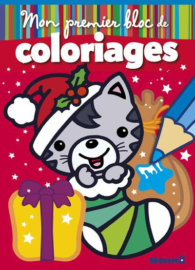 Emprunter Mon premier bloc de coloriage chat Noël livre