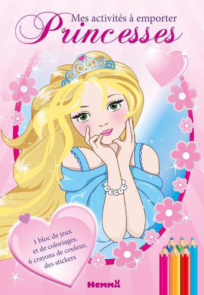 Emprunter Princesses Mes activités à emporter. Avec 1 bloc de jeux et de coloriage, 6 crayons de couleur, des livre