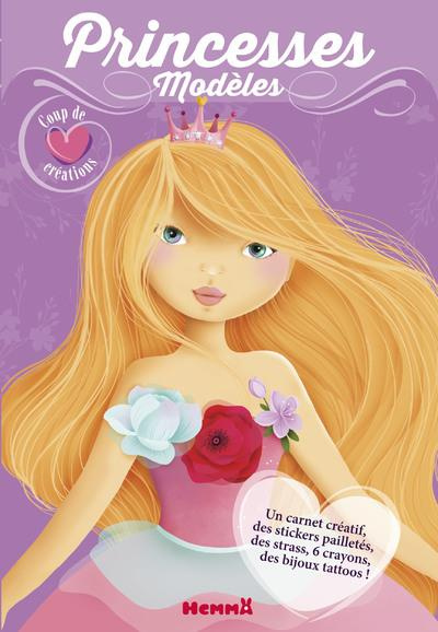 Emprunter Princesses modèles. Avec un carnet créatif, des stickers pailletés, des strass, 6 cayons, des bijoux livre