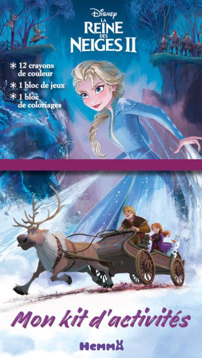 Emprunter Mon kit d'activités Disney La Reine des Neiges II. 12 crayons de couleur, 1 bloc de jeux, 1 bloc de livre