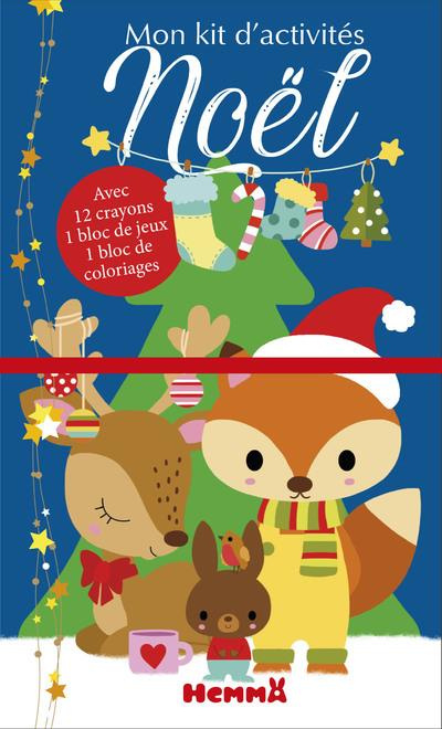 Emprunter Mon kit d'activités Noël. Avec 12 crayons de couleur, 1 bloc de jeux, 1 bloc de coloriages livre