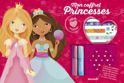 Emprunter Mon coffret princesses. Avec 2 tubes de paillettes, 20 billants, 200 stickers, 1 page tatoos, 30 rob livre