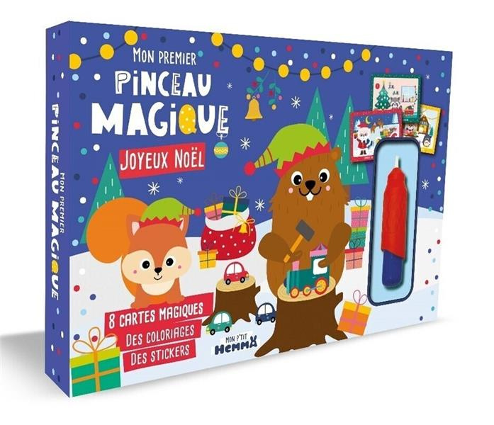 Emprunter Mon premier pinceau magique Joyeux Noël. Coffret avec 8 cartes magiques, un livre de coloriage, des livre