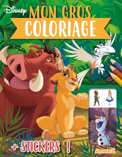 Emprunter Disney - Mon gros coloriage stickers ! (Simba, Pumbaa et Zazu) livre