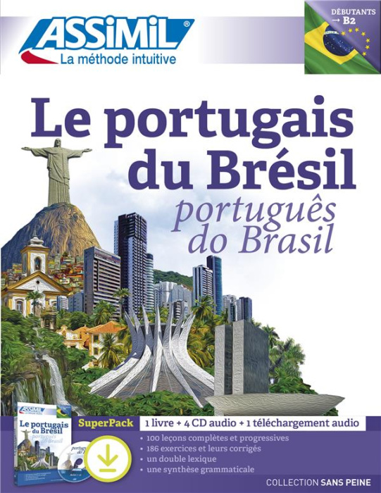 Emprunter Le portugais du Brésil débutants B2. Superpack avec 1 livre 4CD audio 1 téléchargement audio livre