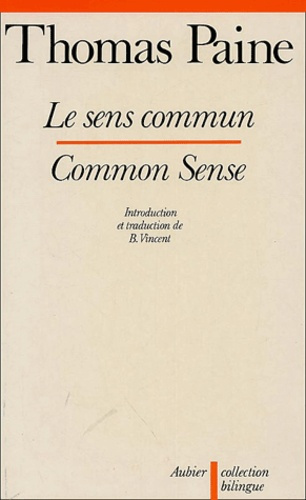 Emprunter Le sens commun. Edition bilingue français-anglais livre