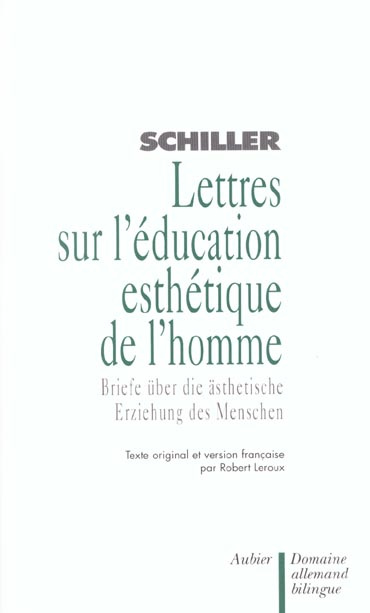 Emprunter Lettres sur l'éducation esthétique de l'homme. Edition bilingue français-allemand livre