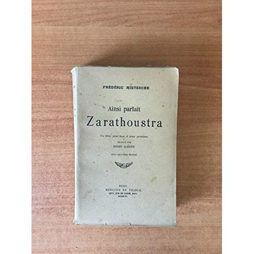Emprunter Ainsi parlait Zarathoustra livre
