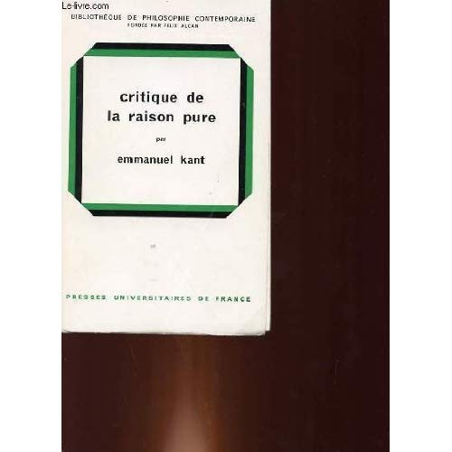 Emprunter CRITIQUE DE LA RAISON PURE livre