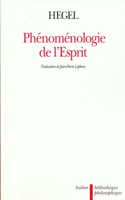Emprunter Phénoménologie de l'Esprit. Edition de 1807 livre