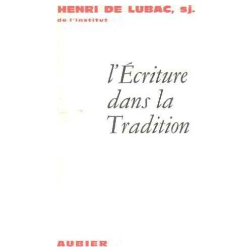 Emprunter L'ECRITURE DANS LA TRADITION livre