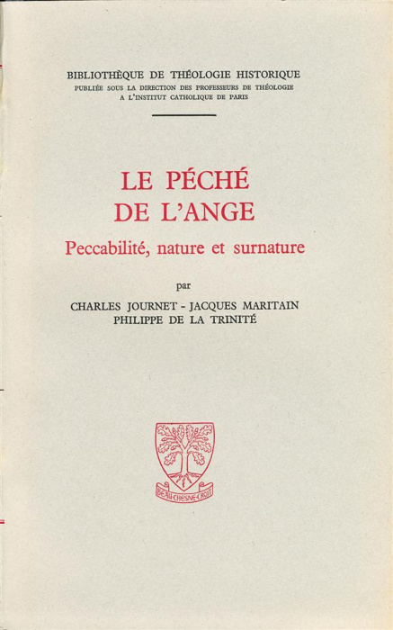 Emprunter Le pêché de l'ange. Peccabilité, nature et surnature livre