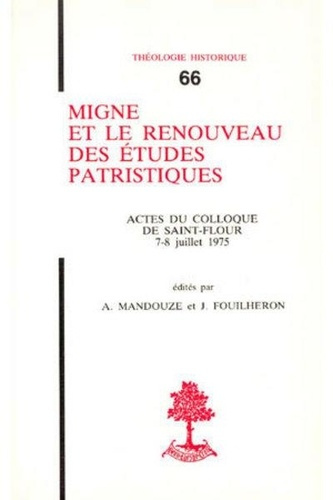 Emprunter Th n66 - migne et le renouveau des etudes patristique livre