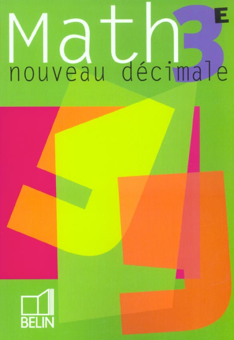 Emprunter Maths 3ème Nouveau décimale livre