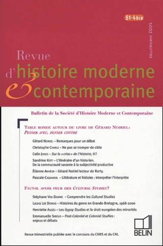 Emprunter Revue d'histoire moderne et contemporaine Tome 51 N° 4 bis livre