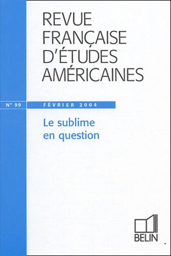Emprunter RFEA N 99 (2004-1) - LE SUBLIME EN QUESTION livre