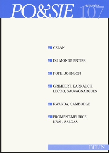 Emprunter POESIE N 107 livre