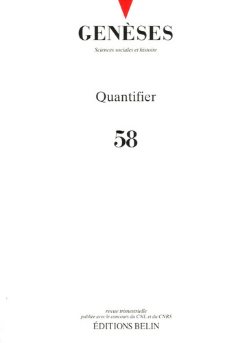 Emprunter Genèses N° 58, Mars 2005 : Quantifier livre