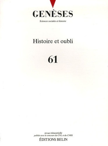 Emprunter Genèses N° 61, Décembre 2005 : Histoire et oubli livre