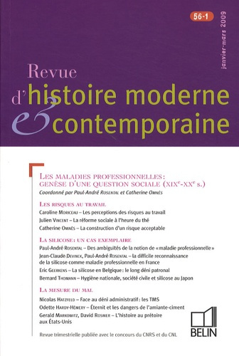 Emprunter Revue d'histoire moderne et contemporaine Tome 56 N° 1, Janvier-mars 2009 : Les maladies professionn livre