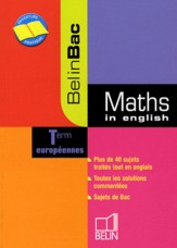 Emprunter Maths in english Tle européennes livre
