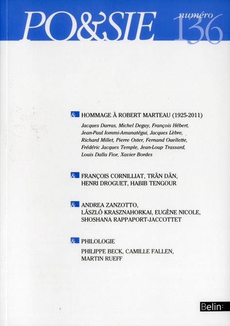 Emprunter Po&sie 136 livre