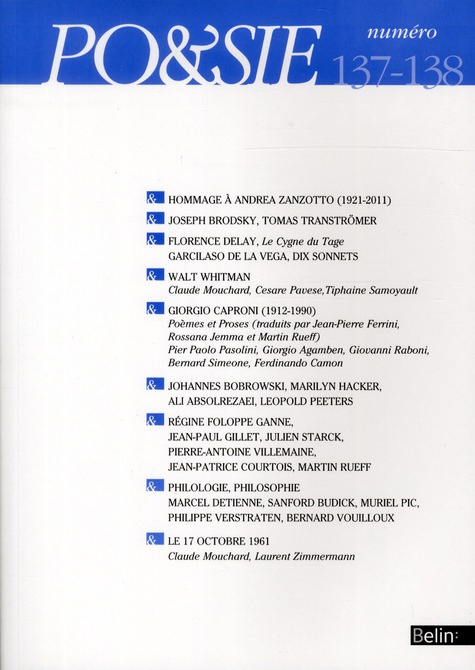 Emprunter Po&sie N° 137-138 livre