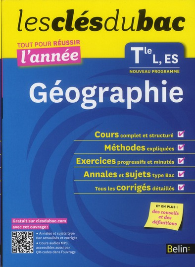 Emprunter Clés du Bac - Géographie Tle L, ES - Réussir l'année livre
