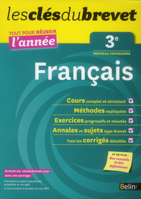 Emprunter CLES DU BREVET ANNEE FRANCAIS 3E livre