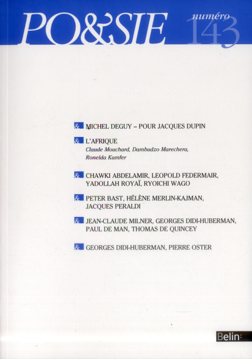 Emprunter Po&sie N° 143 livre