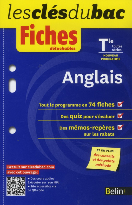 Emprunter Anglais Tle toutes séries. Fiches détachables livre