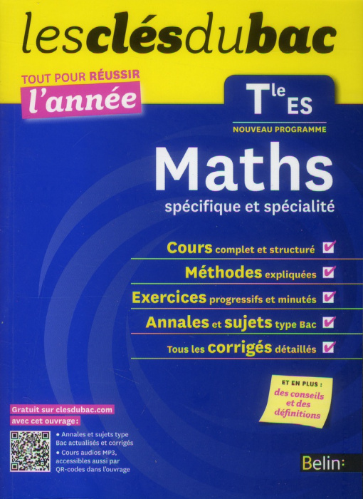 Emprunter CLES DU BAC TTE L'ANNEE MATHS TLE ES SP livre