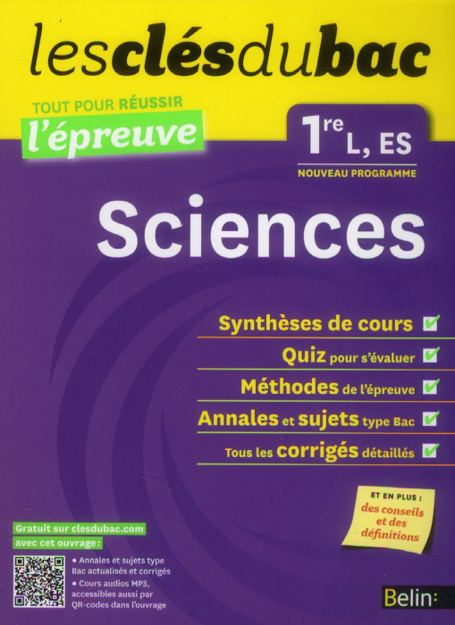 Emprunter Clés du Bac - Sciences 1e L, ES - Réussir l'épreuve livre