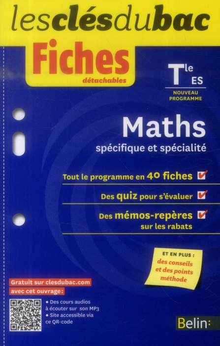 Emprunter Fiches détachables Maths Tle ES spécifique et spécialité livre