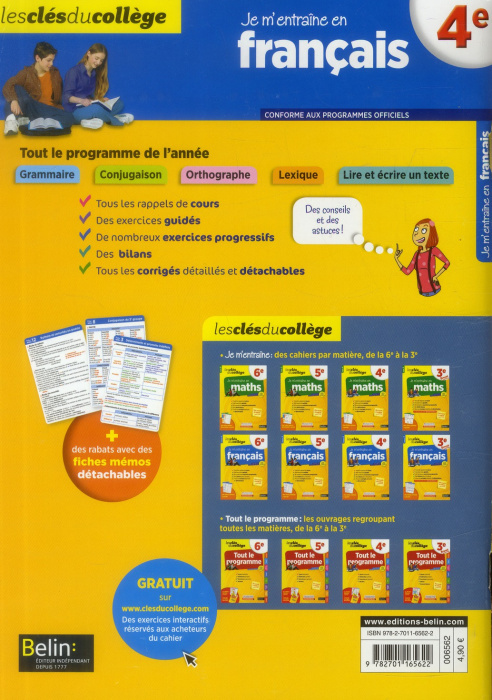 Emprunter Clés du collège - Français 4e livre