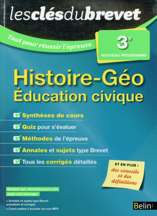 Emprunter Histoire-Géo Education civique 3e livre