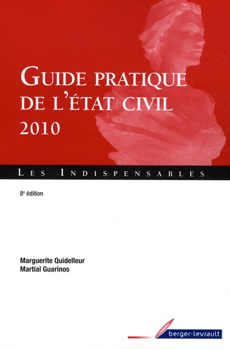 Emprunter GUIDE PRATIQUE DE L'ETAT CIVIL 2010 livre