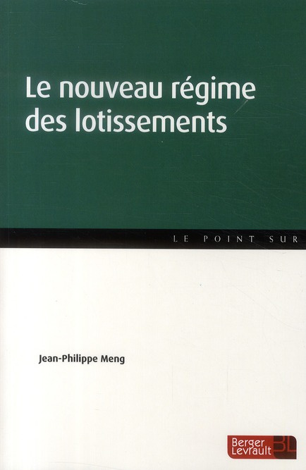 Emprunter Le nouveau régime des lotissements livre