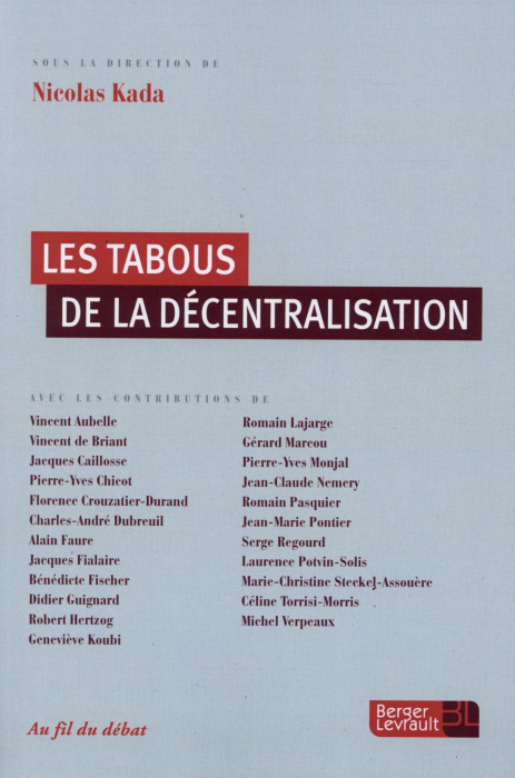 Emprunter Les tabous de la décentralisation livre