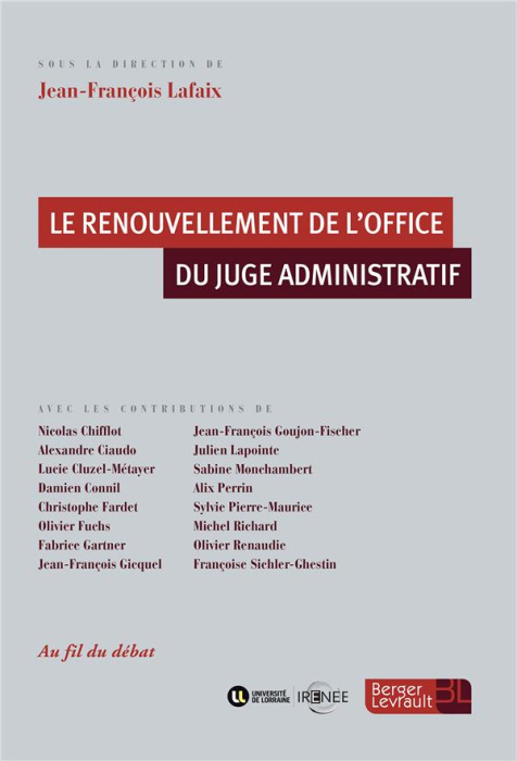 Emprunter Le renouvellement de l'office du juge administratif livre