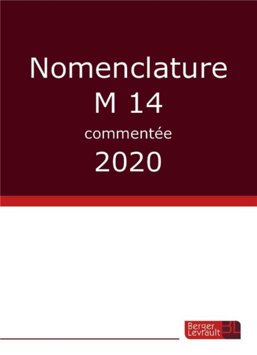 Emprunter Nomenclature M14 commentée. Edition 2020 livre