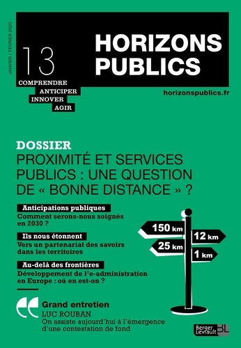 Emprunter Proximité et services publics : une question de « bonne distance » ?. Horizons publics n13 janvier-f livre