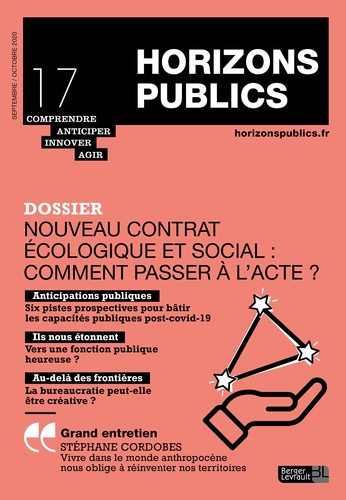 Emprunter Horizons publics N° 17, septembre-octobre 2020 : Nouveau contrat écologique et social : comment pass livre