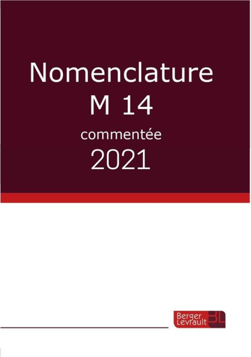 Emprunter Nomenclature M14 commentée. Edition 2021 livre