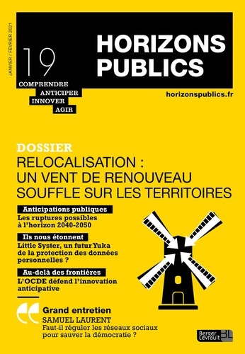 Emprunter Relocalisation : un vent de renouveau souffle sur les territoires. Horizons publics no 19 janvier-fé livre