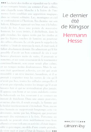 Emprunter Le dernier été de Klingsor livre